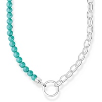 Thomas Sabo Kette mit blauen Perlen vergoldetes Silber KE2188-404-17