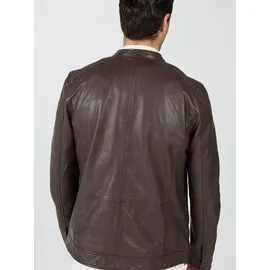 Maze Bikerjacke "42024136", Herren, Gr. S, braun, Obermaterial: 100% Lammleder. Futter: 100% Baumwolle. Ärmelfutter 100% Polyester. Taschenfutter: 100% Baumwolle, Jacken