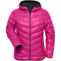 James & Nicholson Damen Daunenjacke ultraleicht - Farbe: grau, pink - Größe M