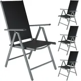 Tectake tectake® Gartenstuhl, klappbar, 7-fach verstellbare Rückenlehne, 67 x 56 x 105 cm