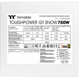 Thermaltake ToughPower GT Snow 750W ATX 3.1 (PS-TPT-0750FNFAGE-W)