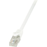 Logilink CP2091U RJ45 Netzwerkkabel, Patchkabel CAT 6 U/UTP 10.00m Weiß mit Rastnasenschutz 1St.