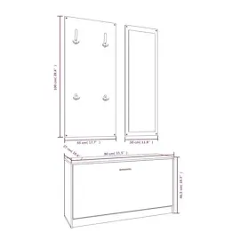 vidaXL Flurmöbel-Set 3-tlg. 0 x 0 x 0 cm braun