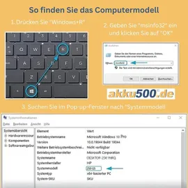 TradeShop Akku für HP HEWLETT-PACKARD wie 756743-001, 756746-001, HSTNN-DB6I, HSTNN-DB6K, VI04, 2200 mAh