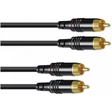 SOMMER CABLE Cinch Kabel 2x2 1m sw Hicon