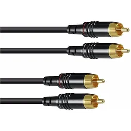 SOMMER CABLE Cinch Kabel 2x2 1m sw Hicon