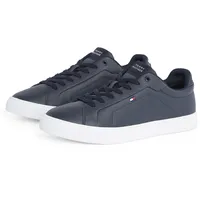 Tommy Hilfiger ICON COURT LTH FLAG ESS Niedriger Schnitt (Schuhe) Herren, Blau (Desert Sky), 45 EU