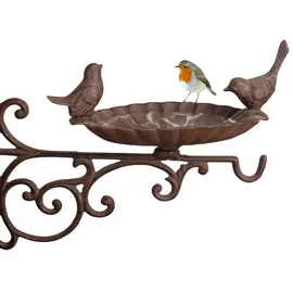 TOPANBIETER 999 Wand Vogeltränke Vogelbad Wassertränke für Wildvögel Wasserstelle Futterstelle witterungsbeständig und frostsicher (Twinki Dunkelbraun)