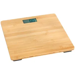 Personenwaage WENKO "Bambusa", beige (natur), B:30cm H:2,7cm T:30cm, Personenwaagen, digitale Körperwaage bis 180 kg
