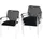 Proregal Besucherstuhl Stoff Schwarz 4er Set