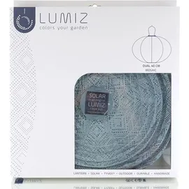 lumiz Lampion Kunststoff Ø 40 cm Solar blau grau