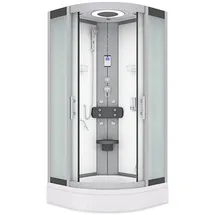 AcquaVapore Komplettdusche Duschkabine Fertigdusche Dusche D58-50m0-ec 90x90 cm, Mit 2k Scheiben Versiegelung