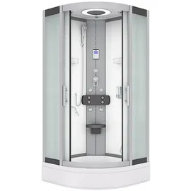 AcquaVapore Komplettdusche Duschkabine Fertigdusche Dusche D58-50m0-ec 90x90 cm, Mit 2k Scheiben Versiegelung