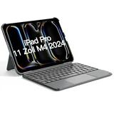 Inateck Hülle mit Tastatur für iPad Pro 11 2024 Grau