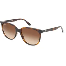 Ray-Ban RB 4378 Damen-Sonnenbrille Vollrand Quadratisch Kunststoff-Gestell, braun