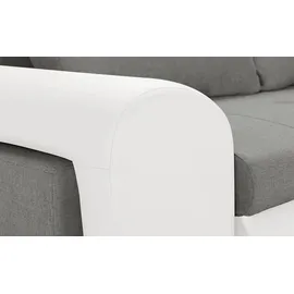 Sofa.de Ecksofa mit Beleuchtung und Schlaffunktion Emma ¦ grau ¦ Maße (cm): B: 280 H: 96 T: 184.0