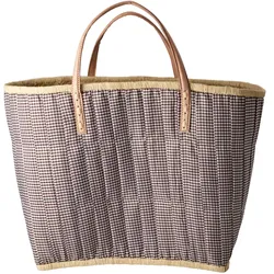 RICE Rice Tasche aus Bast mit Henkel, Large, braun