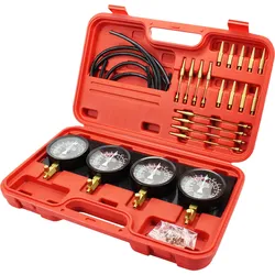 VEVOR Multifunktionspumpe Vakuum Vergaser Synchronisieren Werkzeug Kit Synchronizer Sync Gauge Set mit Gummischlauch A-100 Vakuum-Vergaser-Synchronisator-Set