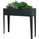 Harms Import Hochbeet 102 x 26,5 x 80 cm Silber