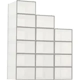 Schuhboxen Set 15 Stück - Stapelbare Schuhaufbewahrungsboxen Mit Deckel - Kunststoff Aufbewahrungsboxen - Für Schuhe Sneaker Spielzeug - Für Kle...