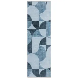 tesso living DEAN Kurzflorteppich 80 x 215 cm Blau