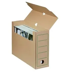 10 Cartonia Archivboxen braun 10,0 x 34,0 x 25,2 cm