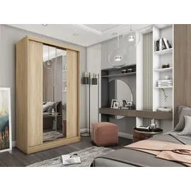 masseno Schwebetürenschrank LUCENZA 120 x 216 x 61 cm Braun