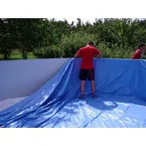 Innenhülle Poolfolie Rund 3,50 x 1,32 m blau / 0,5mm Schwimmbad Pool Folie