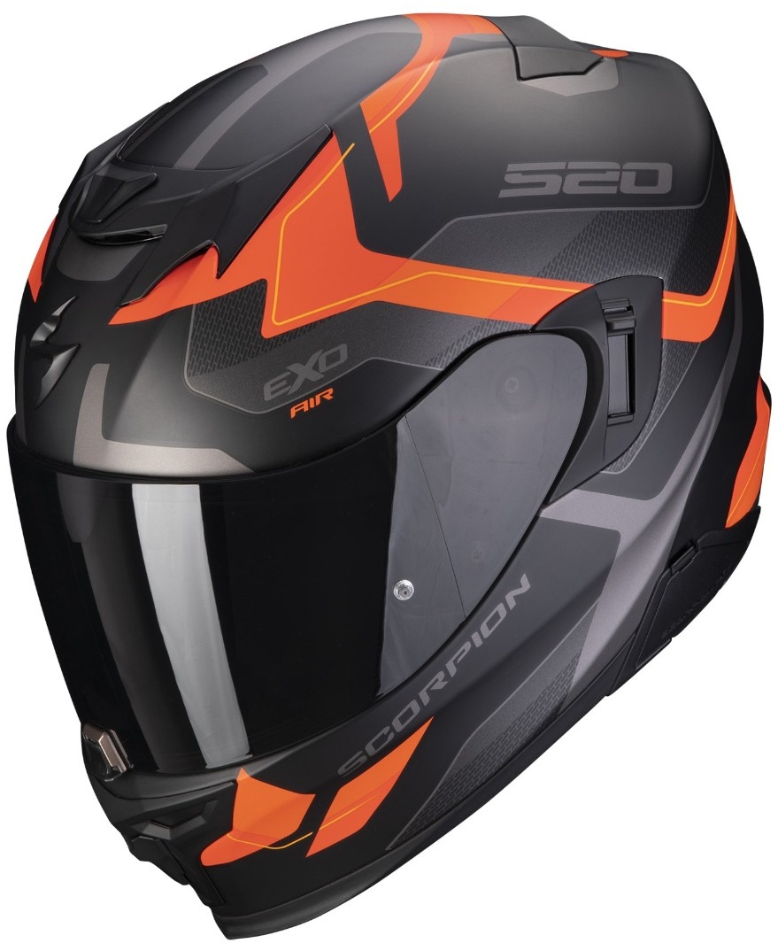 Motorradhelm Scorpion EXO 520 Evo Air Elan, XL, mattschwarz-orange