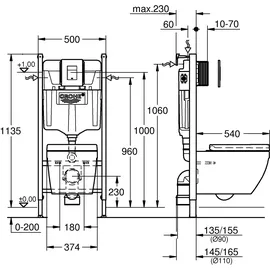 Grohe Solido Toilette Rechteck Wand