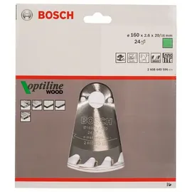 bosch accesorios Kreissägeblatt Optiline Wood 160 x 20 x 2,6 mm 24 Zähne