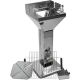 DEMA Design Säulengrill Trichtergrill Holzkohlegrill BBQ Holzkohle Grill Edelstahl