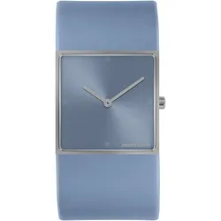 Quarzuhr JACQUES LEMANS "Design Collection", blau (hellblau), Armbanduhren, Damen, Armbanduhr, Damenuhr, Herrenuhr, gehärtetes Crystexglas, Lederarmband