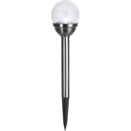 Star Trading Solarleuchte Edelstahl, Glas, Kunststoff 39,0 cm 2er Set silber