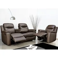 Ledergarnitur Relax 3+2+1 - Anthrazit - EVASION