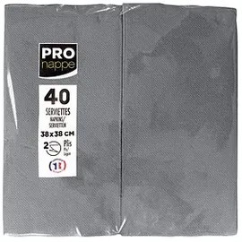 ProNappe Servietten grau 2-lagig 38,0 x 38,0 cm, 40 St.
