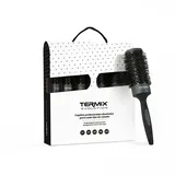 Termix Evolution Plus. Professionelle, thermische Rundhaarbürste mit Keramikrohr für den Friseursalon. Speziell für dickes und hartes Haar. Afroamerikanisches Haar. Set mit 5 Bürsten Schwarz, Grau