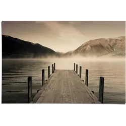 Poster REINDERS "Steg Rotoiti See", braun (farbe bild(er): braun), B:91,5cm H:61cm, Papier, Bilder
