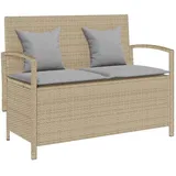 vidaXL Gartenbank 112 x 56 x 87 cm Beige