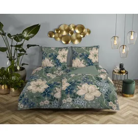 DESCANSO Alessia Blume Grau 135 x 200 cm + 2 x 80 x 80 cm