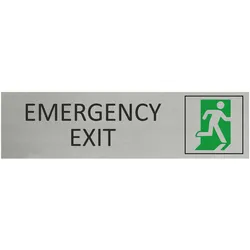 CombiCraft Aluminium Türschild Emergency Exit 165x45mm mit 3M-Tape