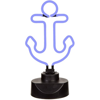 Neon Leuchte Anker, Höhe ca. 35 cm, 6W, mit 12V Adapter, im Geschenkkarton