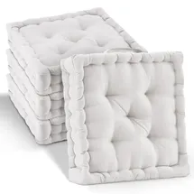 Beautissu Sitzkissen 50 x 50 x 10 cm beige 4-tlg.