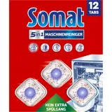 Somat 5in1 Maschinenreiniger (12 Spülgänge), Anti-Kalk Spülmaschinenreiniger für monatlichen Gebrauch, Reinigungs-Tabs für die Spülmaschine für längere Lebensdauer, ohne extra Spülgang
