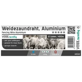 AKO Agrartechnik Aluminium-Draht 400 m Silber