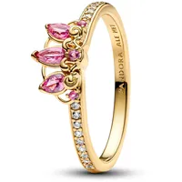 Pandora Damenring Disney Prinzessin Rapunzel Tiara Goldfarben, 52/16,6