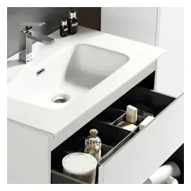 Alpenberger Badmöbel-Set Alpenberger 5-tlg. Hochglanz Weiß