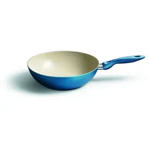 Kelomat Kelomat, 3429-353, Wokpfanne CERAMIC COLOR, Bratpfanne, Durchmesser 28 cm, blau, beschichtetes Aluminium, Ceramicbeschichtung