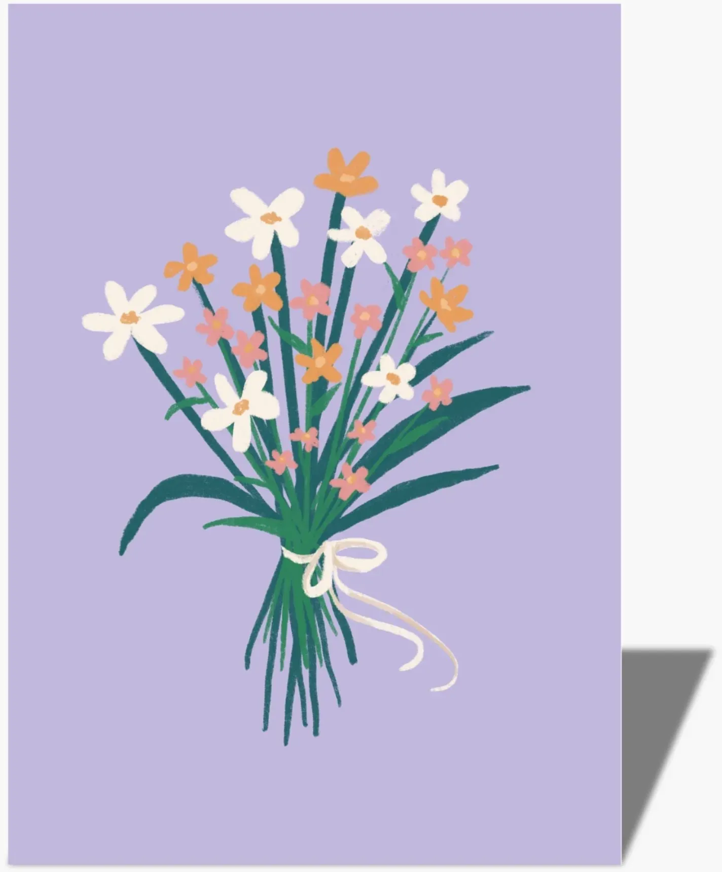 Postkarte  Blumen DIN A6