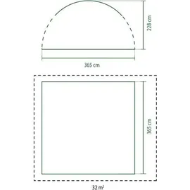 Coleman Event Shelter Pro L 3,65 x 3,65 m grau/grün